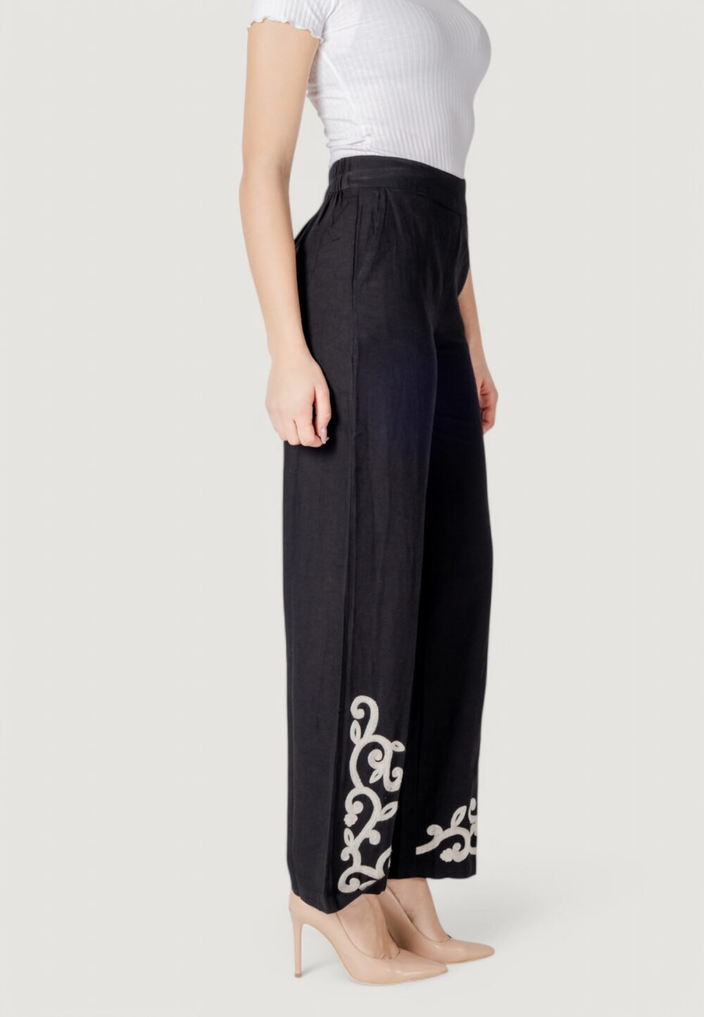 Pantaloni bootcut Vila Clothes vipolene hw Nero - Foto 3
