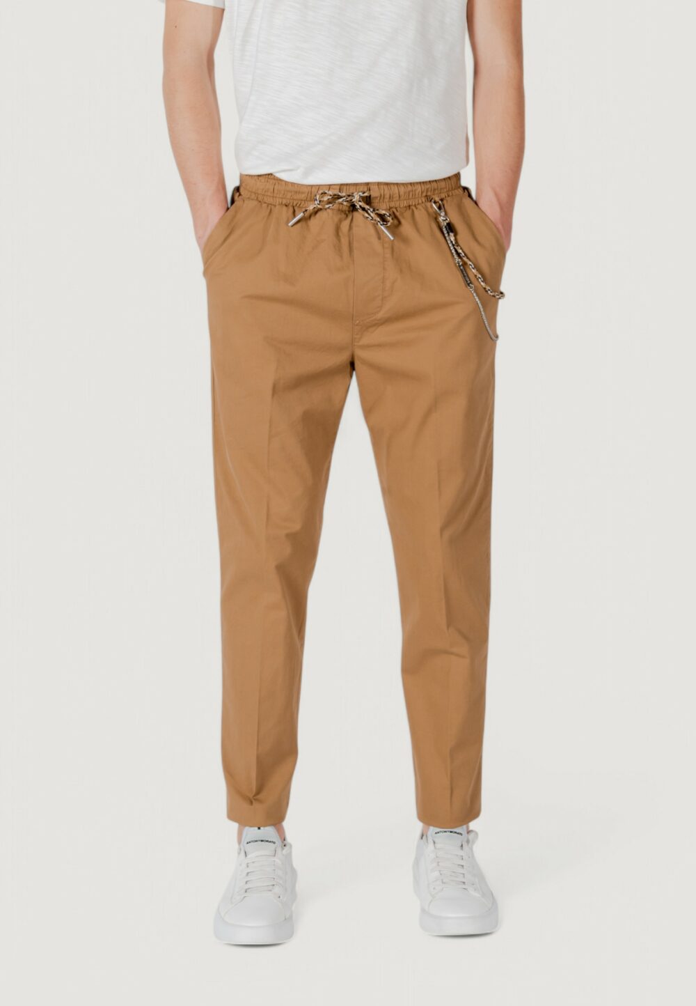 Pantaloni con cavallo basso Gianni Lupo Marrone - Foto 1