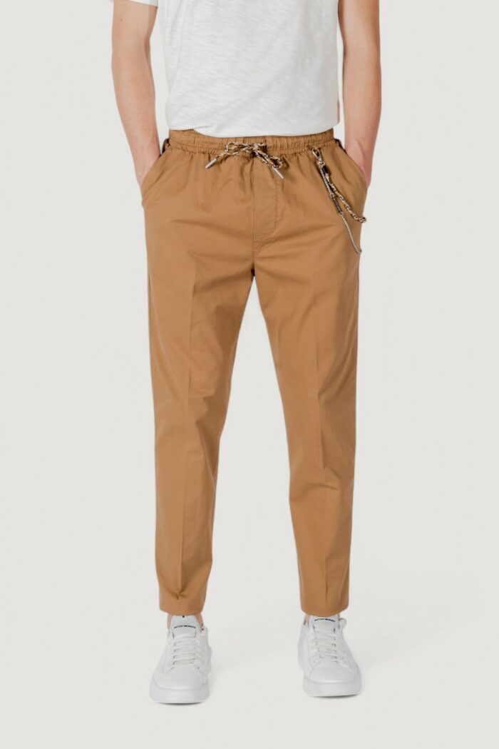 Pantaloni con cavallo basso Gianni Lupo  Marrone