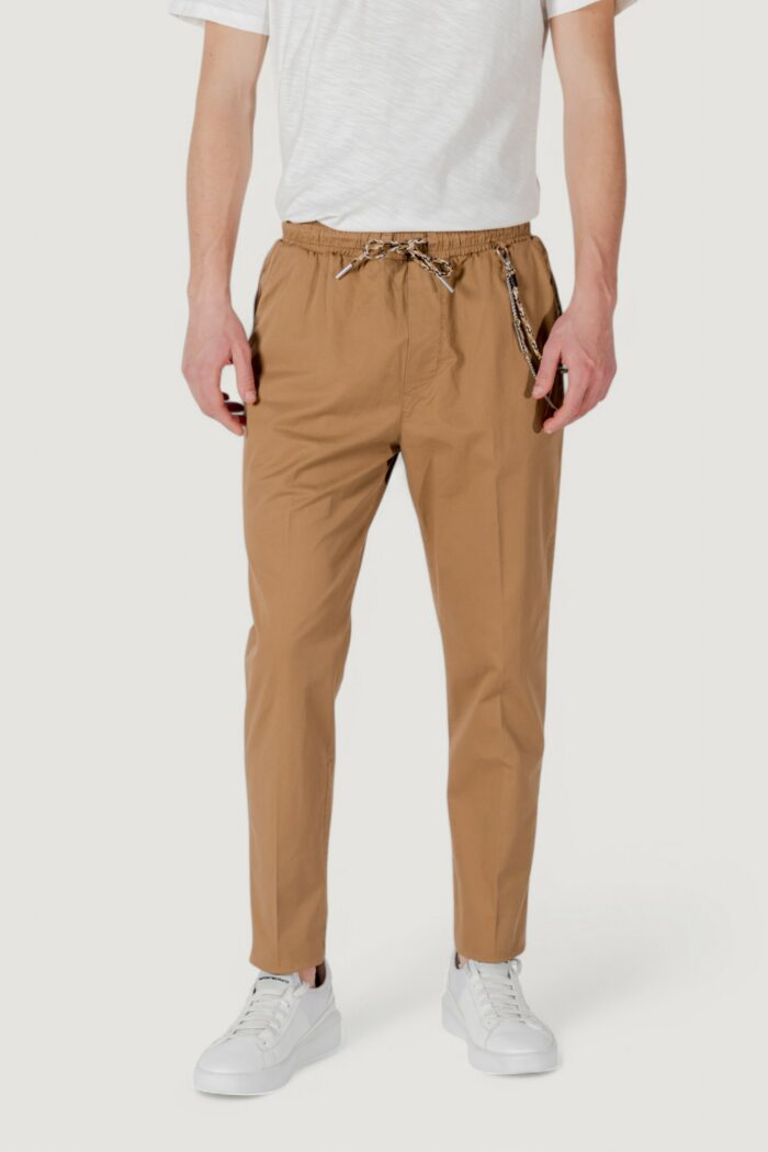 Pantaloni con cavallo basso Gianni Lupo  Marrone