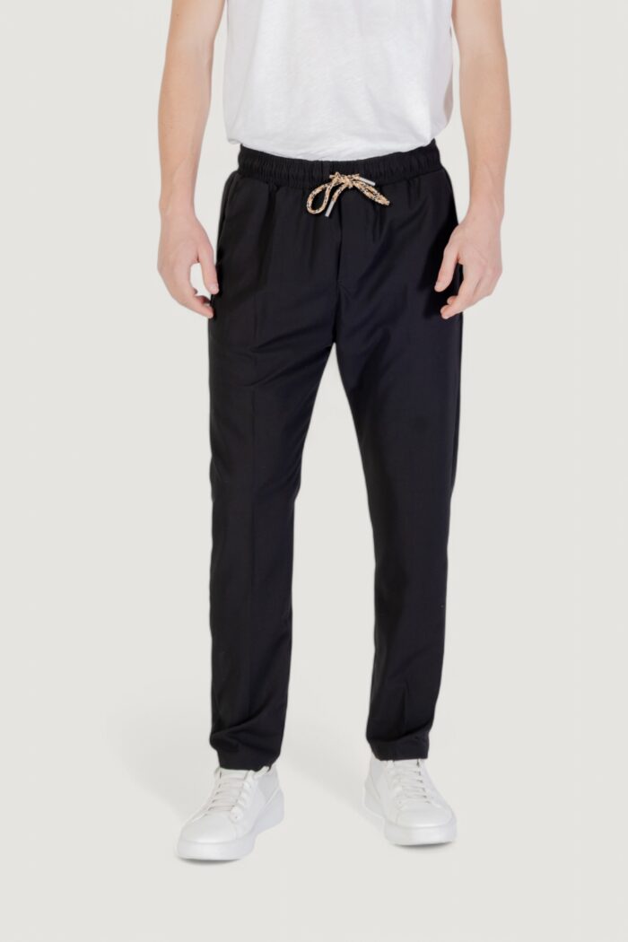 Pantaloni con cavallo basso Gianni Lupo  Nero