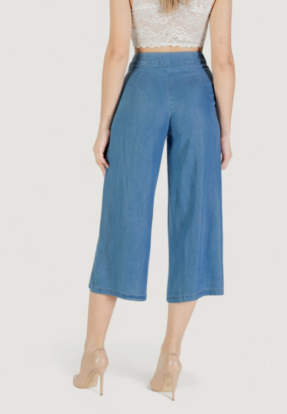 Pantaloni cropped Only onlcharis life long culotte pant cc wvn Denim - Foto 4