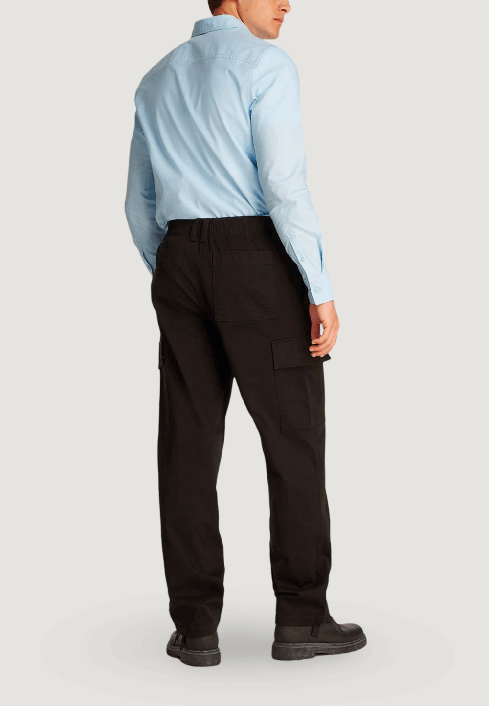 Pantaloni Calvin Klein Jeans regular straight car Nero - Foto 3