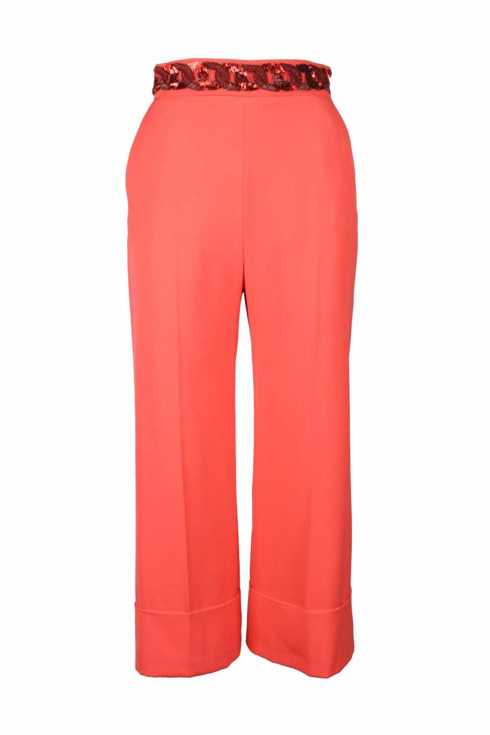 Pantaloni regular Elisabetta Franchi Corallo - Foto 2