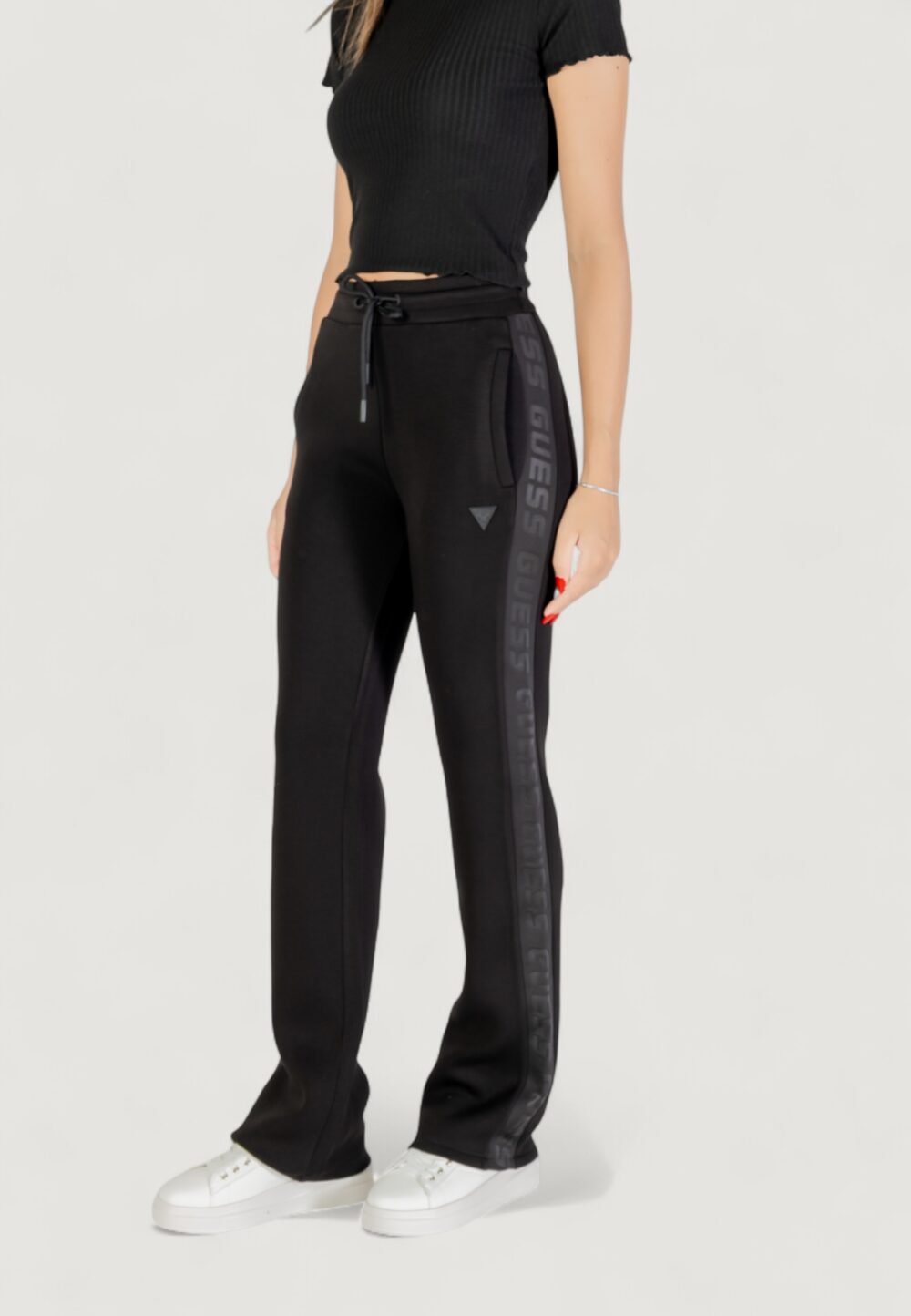 Pantaloni regular Guess Active brenda scuba straight leg pant Nero - Foto 3