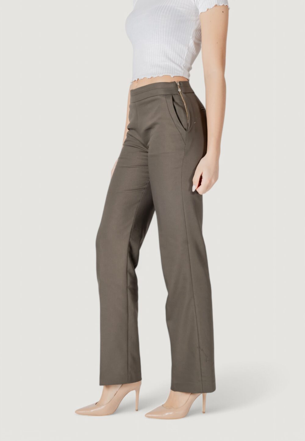 Pantaloni regular Morgan De Toi city Verde - Foto 2