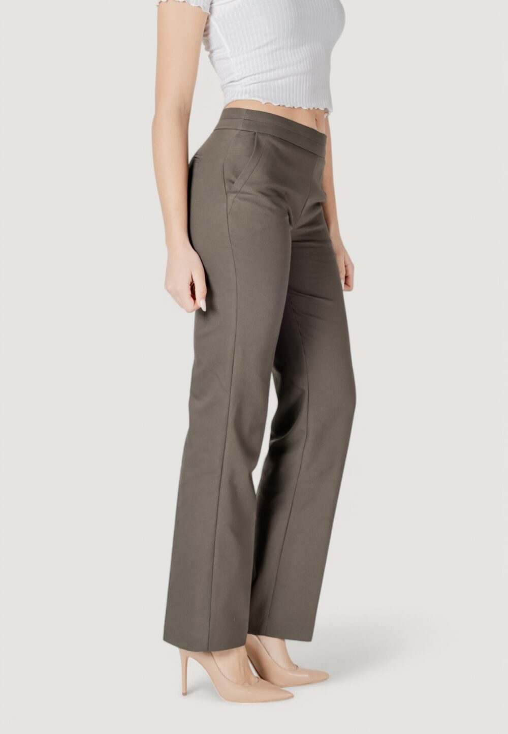 Pantaloni regular Morgan De Toi city Verde - Foto 3