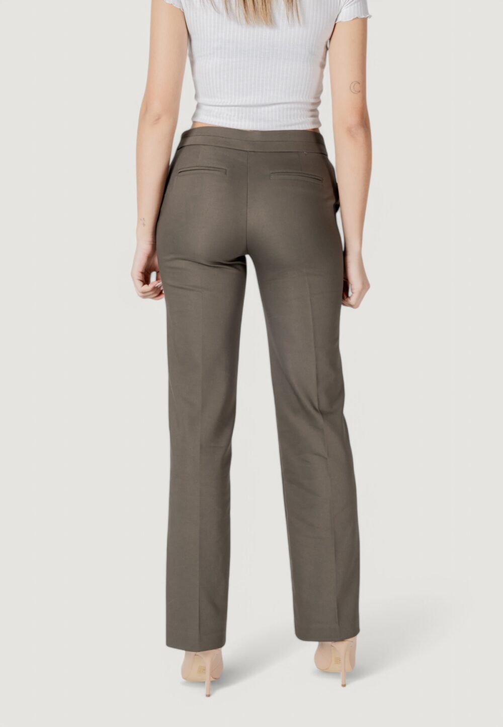 Pantaloni regular Morgan De Toi city Verde - Foto 4