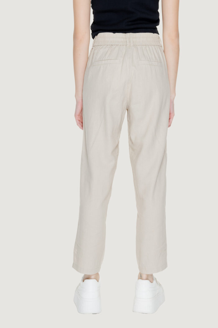 Pantaloni regular Only onlcaro-poptrash easy linen bl pnt noos Beige chiaro
