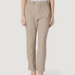 Pantaloni regular Street One tapered leg punto di roma Beige - Foto 1