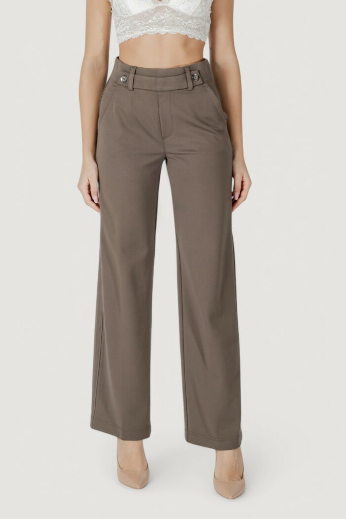 Pantaloni regular Street One straight leg l32 hw belt butto Terra – Fango