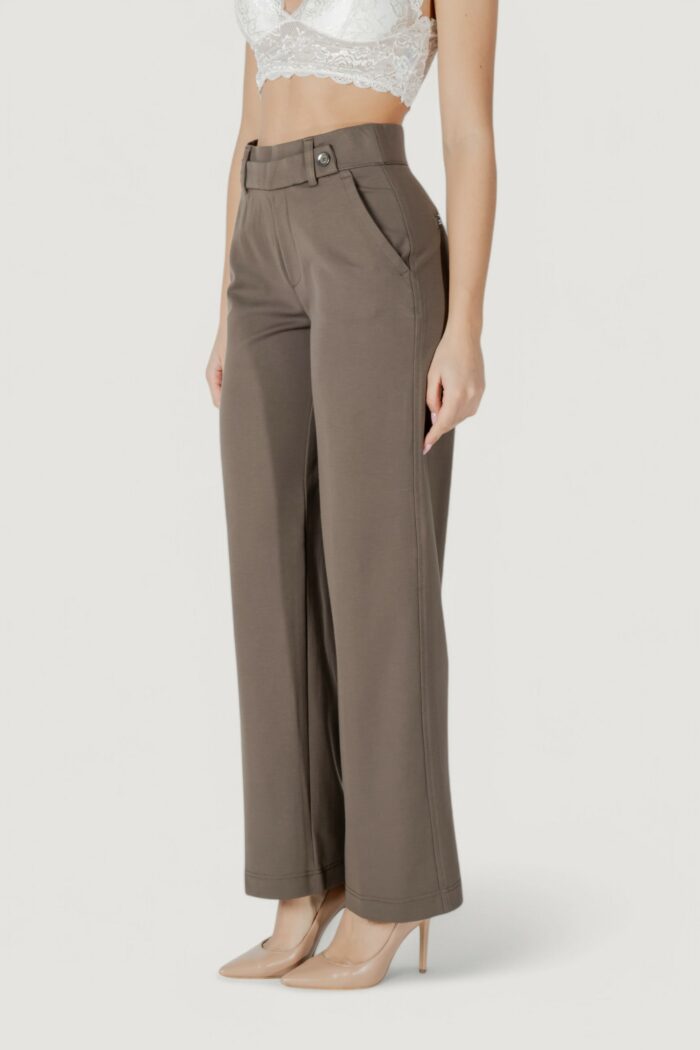 Pantaloni regular Street One straight leg l32 hw belt butto Terra – Fango