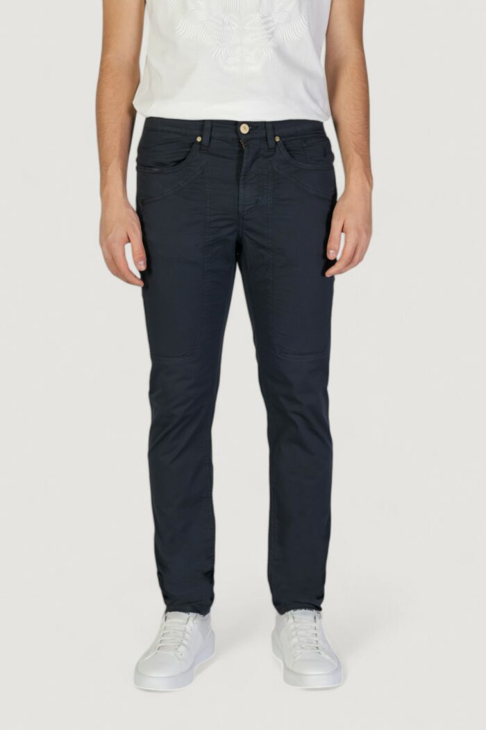 Pantaloni slim Jeckerson john 5 tasche toppa Blue scuro