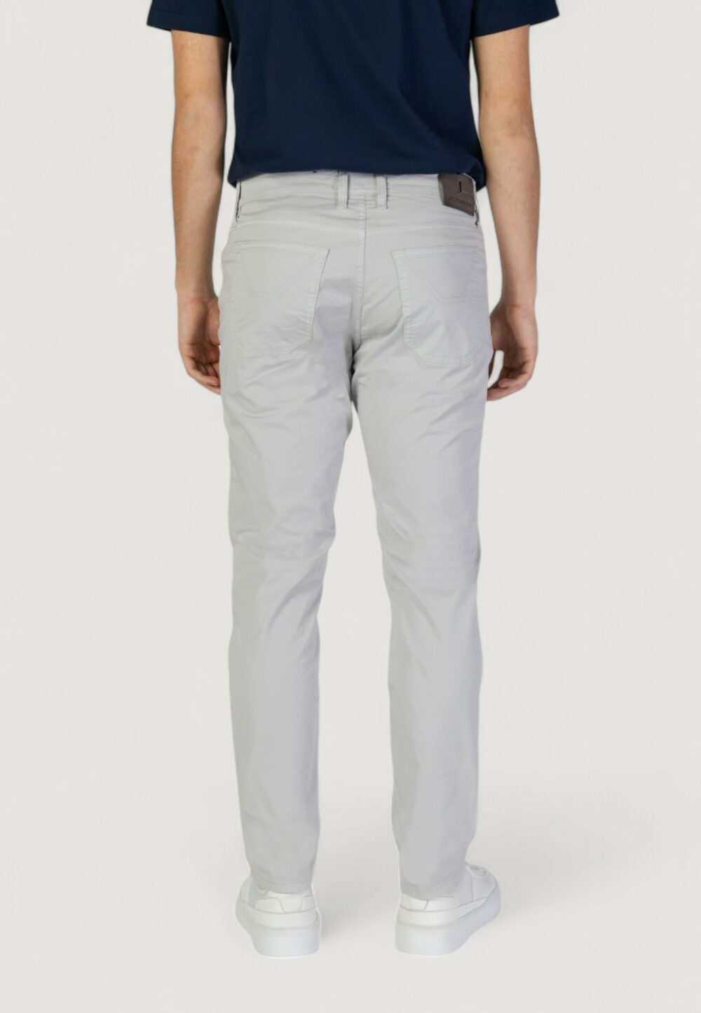 Pantaloni slim Jeckerson john 5 tasche toppa Grigio Chiaro - Foto 4