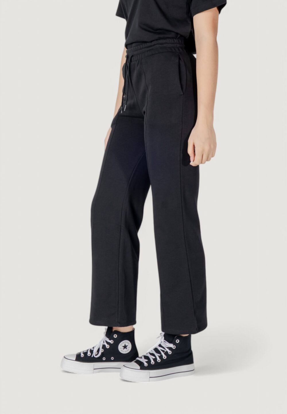 Pantaloni sportivi Converse star chevron open hem pant Nero - Foto 2