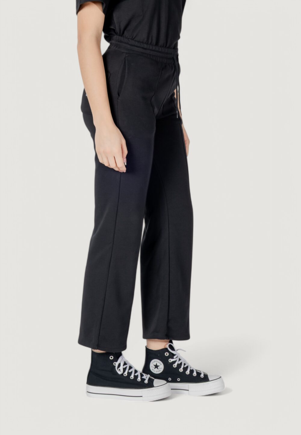 Pantaloni sportivi Converse star chevron open hem pant Nero - Foto 3