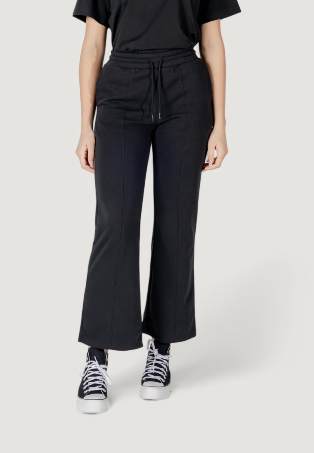 Pantaloni sportivi Converse star chevron open hem pant Nero - Foto 5