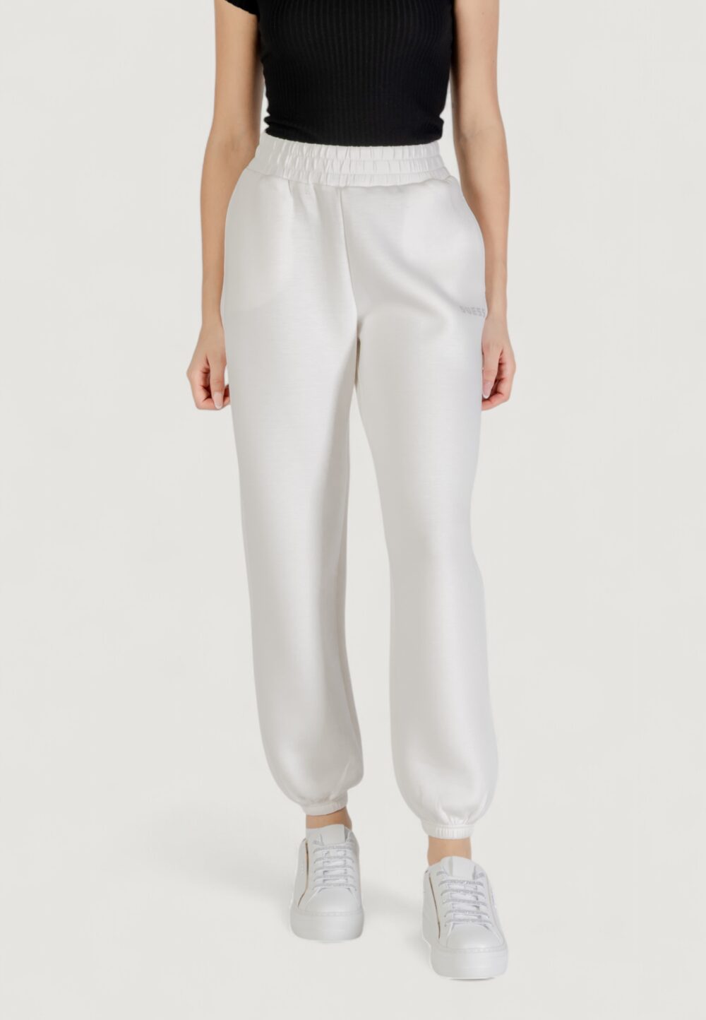 Pantaloni sportivi Guess Active cecilia scuba jogger pants Panna - Foto 1