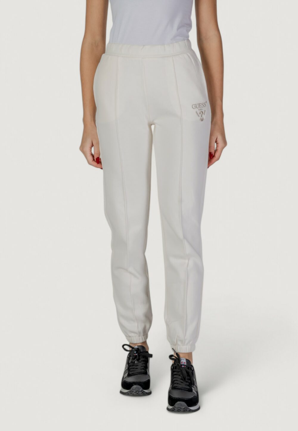 Pantaloni sportivi Guess Active roberta cuff Panna - Foto 2