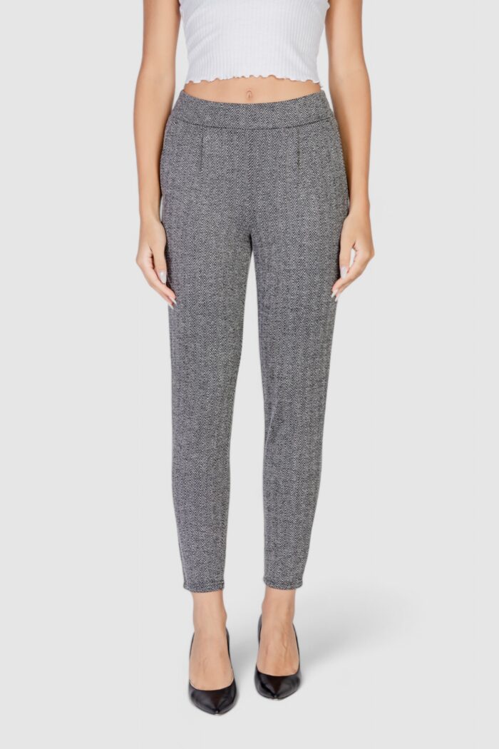 Pantaloni skinny ICHI ihkate jacquard pa8 Nero