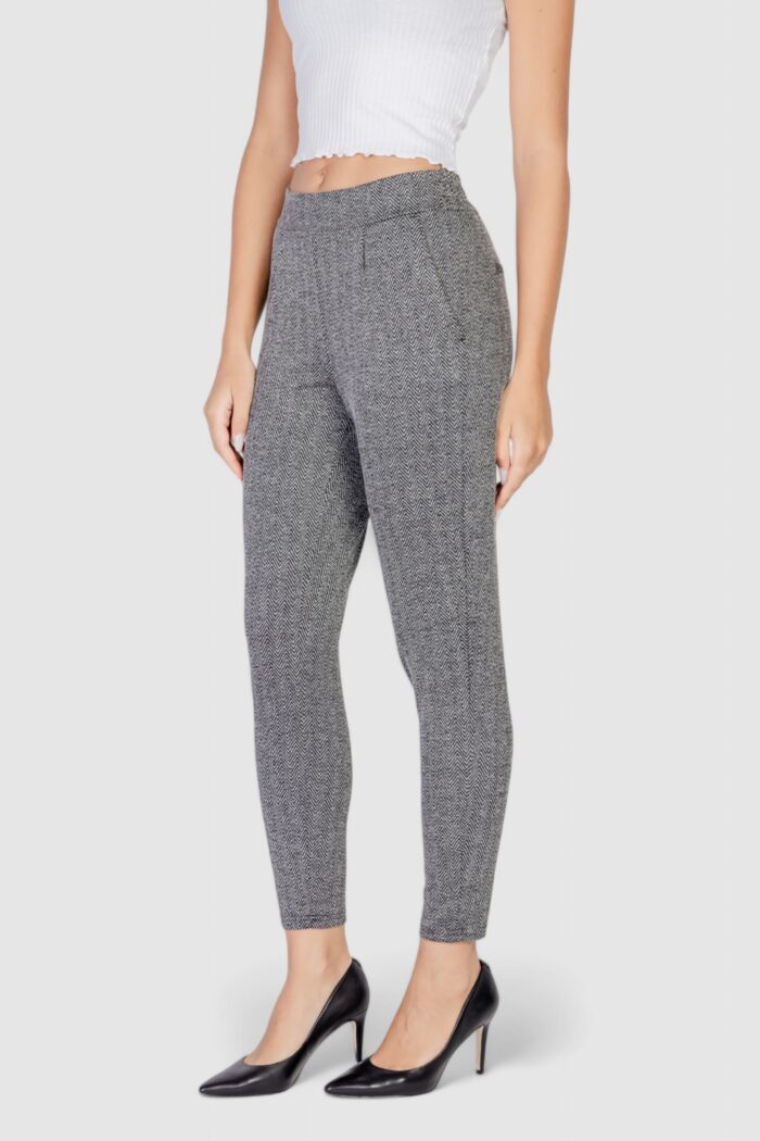 Pantaloni skinny ICHI ihkate jacquard pa8 Nero