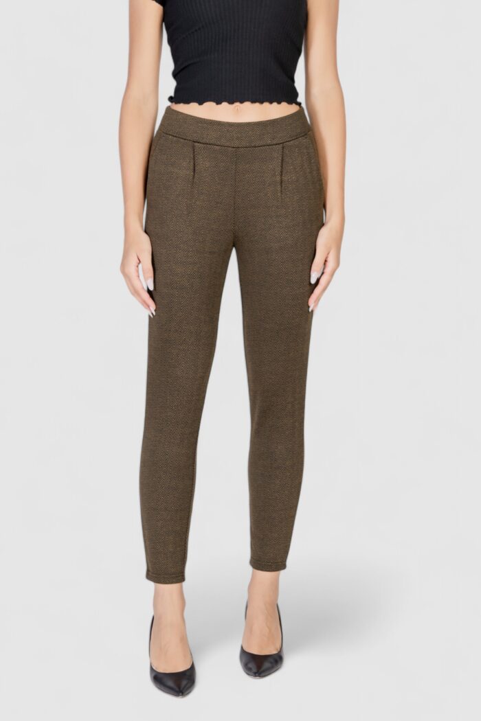 Pantaloni skinny ICHI ihkate jacquard pa8 Verde Oliva