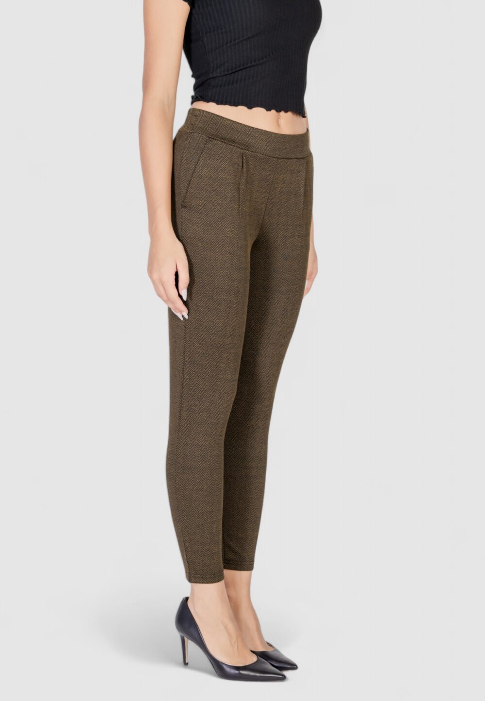 Pantaloni skinny ICHI ihkate jacquard pa8 Verde Oliva - Foto 3