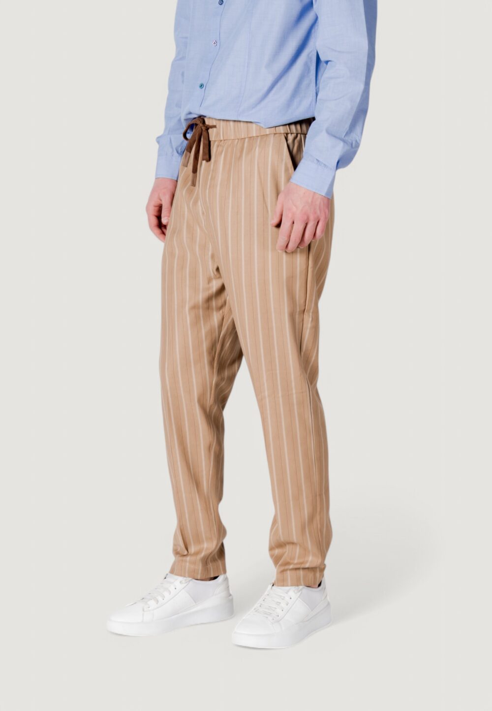 Pantaloni tapered Gianni Lupo Beige - Foto 2