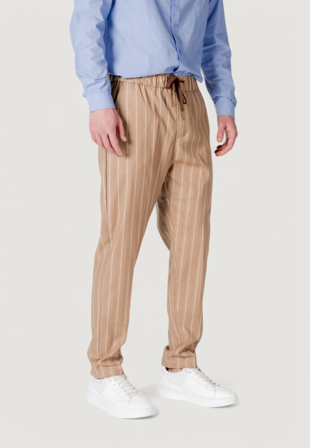 Pantaloni tapered Gianni Lupo Beige - Foto 3