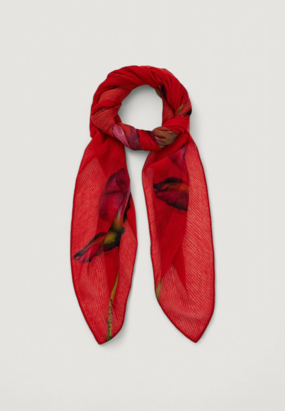Pashmina Desigual fou_ big fiore rectangle Arancione - Foto 1