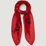 Pashmina Desigual fou_ big fiore rectangle Arancione - Foto 1