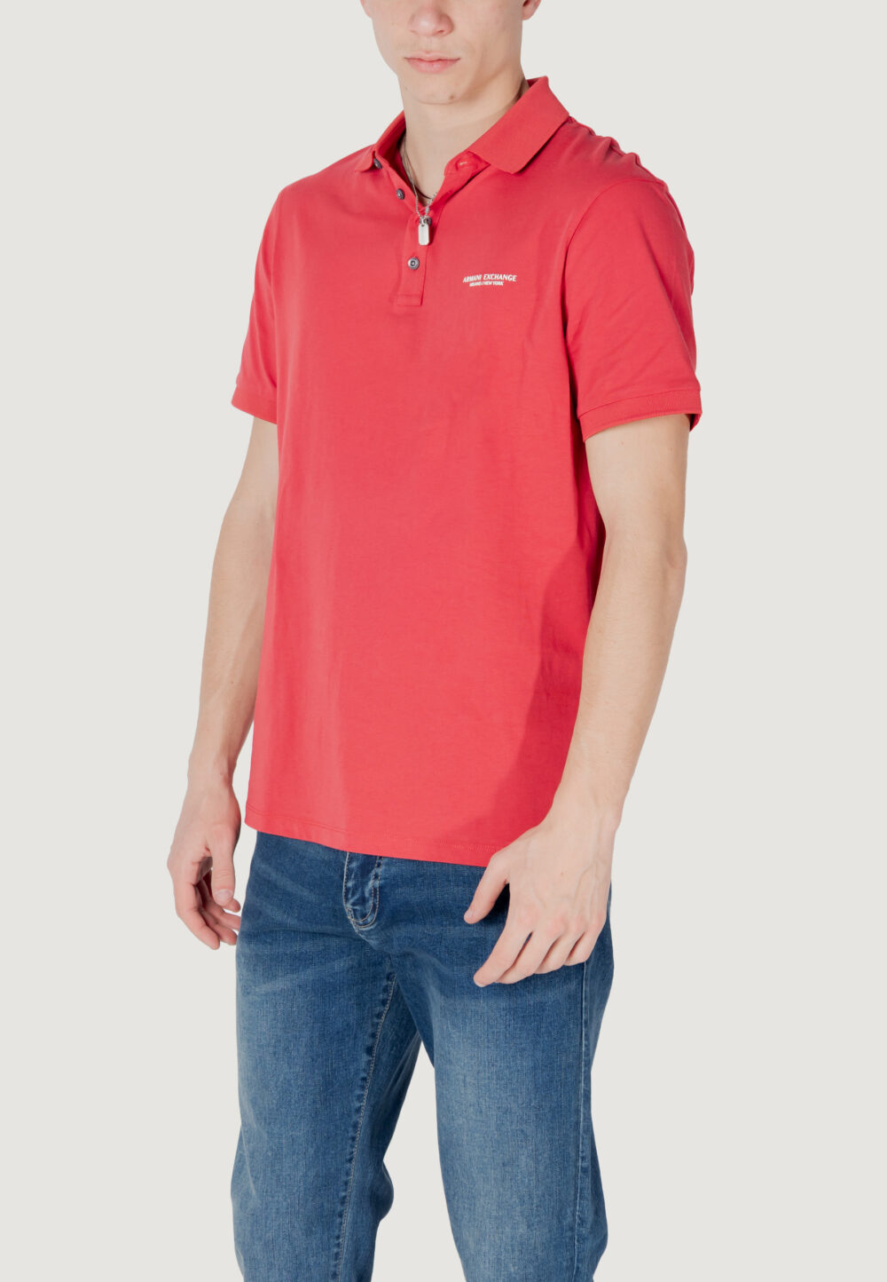 Polo manica corta Armani Exchange Rosso - Foto 4