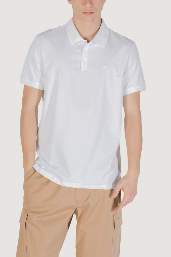 Polo manica corta Calvin Klein Jeans ss smooth cotton solid Bianco