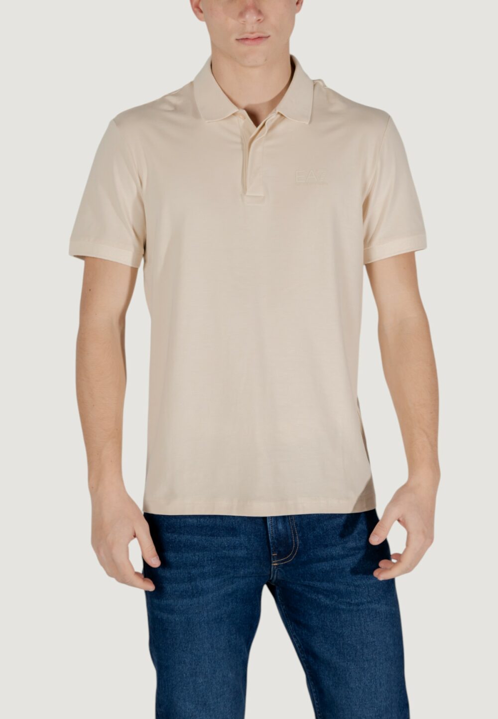 Polo manica corta EA7 Beige chiaro - Foto 1
