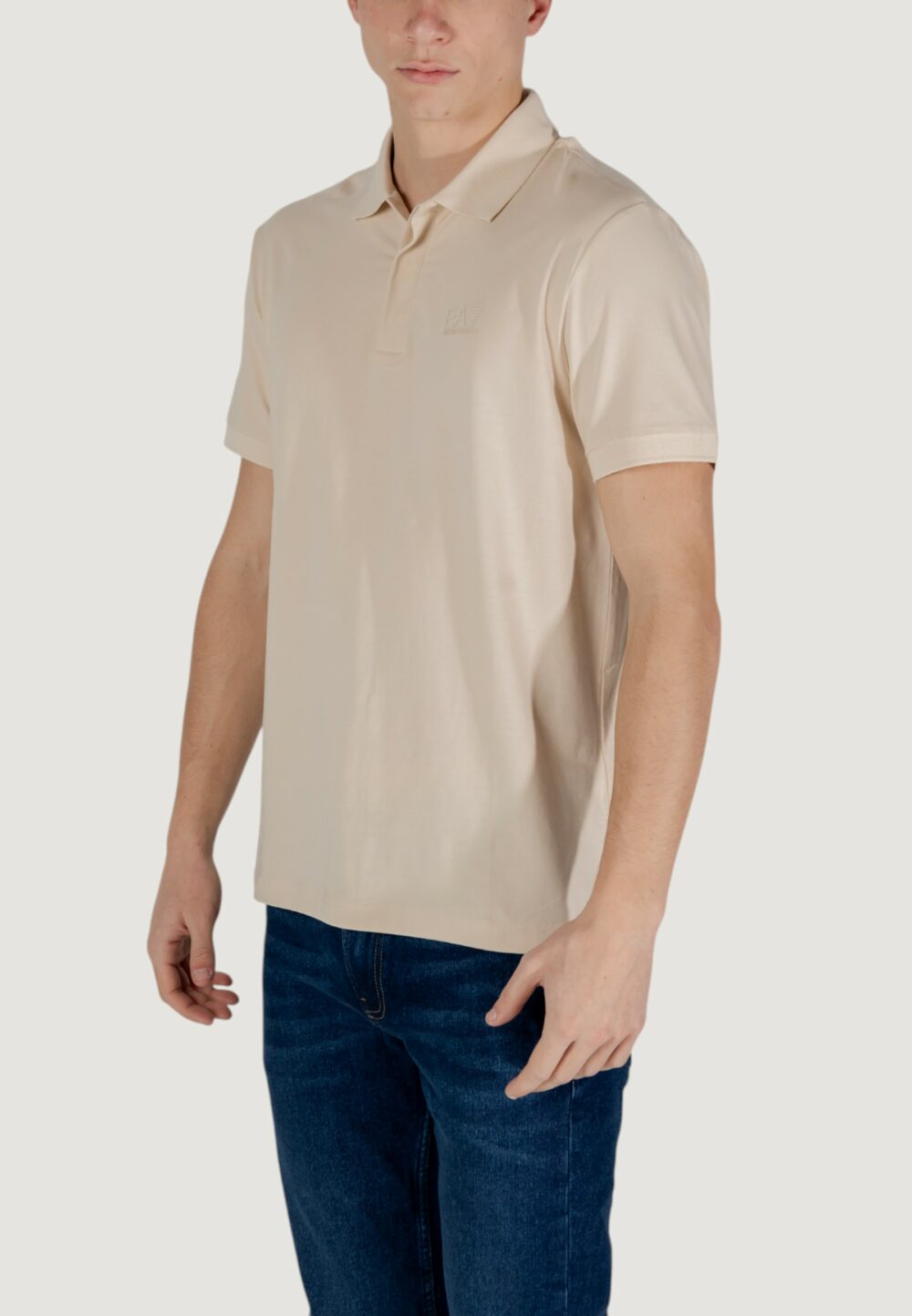 Polo manica corta EA7 Beige chiaro - Foto 2
