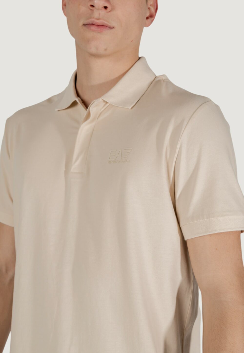 Polo manica corta EA7 Beige chiaro - Foto 3