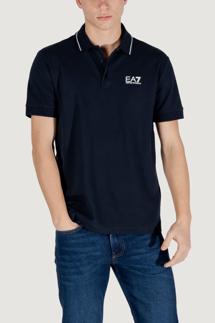 Polo manica corta EA7  Blu