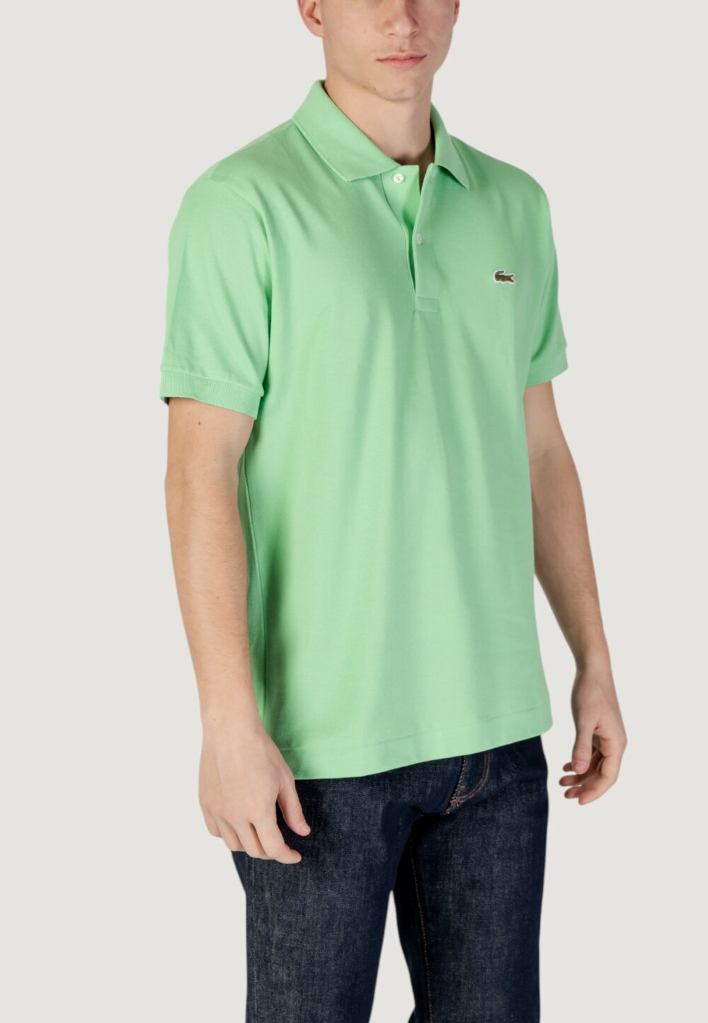 Polo manica corta LACOSTE VERDE FLUO - Foto 3