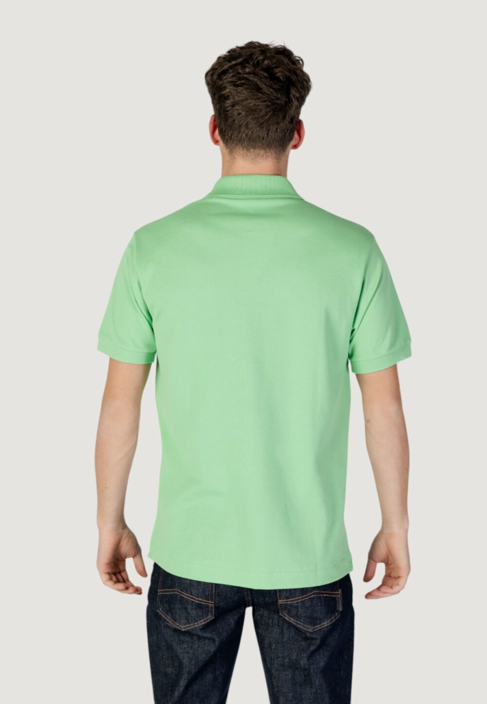 Polo manica corta LACOSTE VERDE FLUO - Foto 4