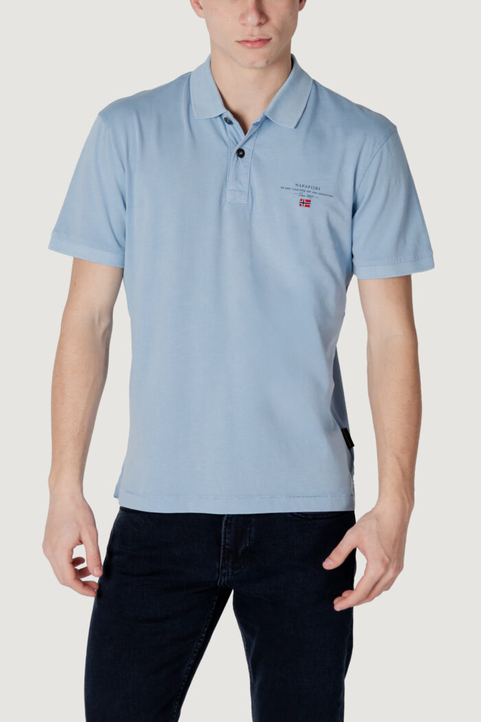 Polo manica corta Napapijri elbas jersey Azzurro – Celeste