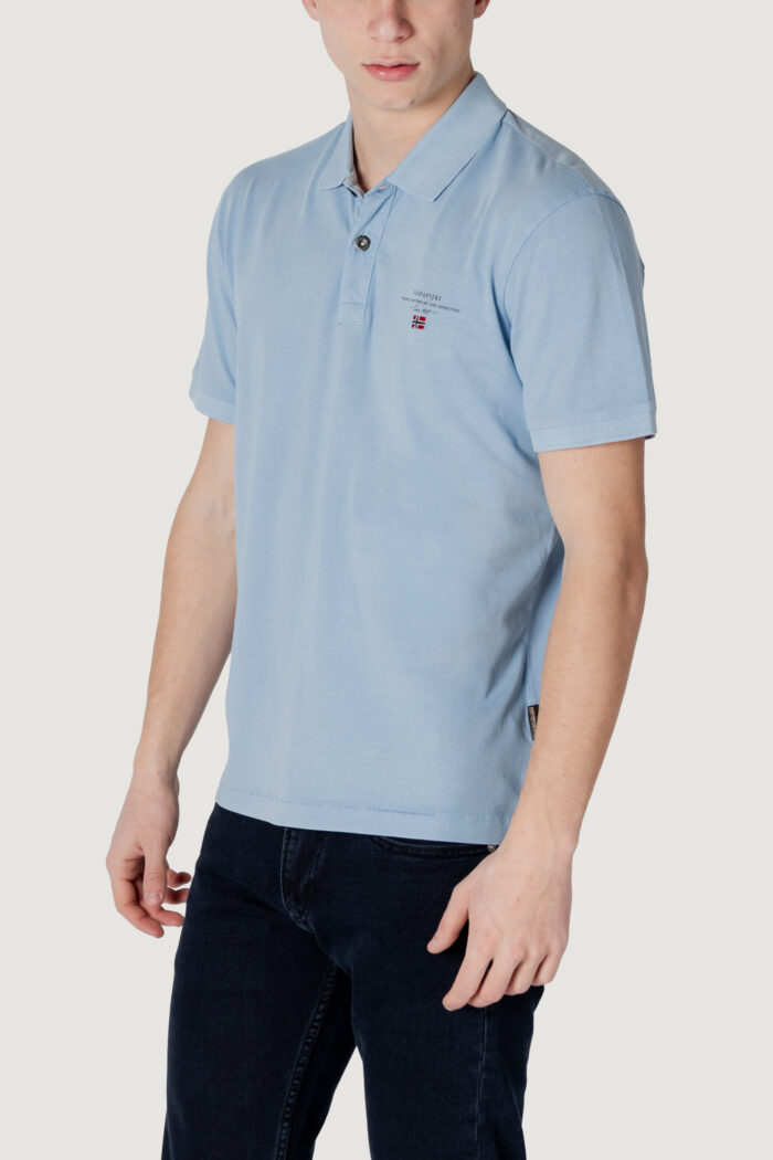 Polo manica corta Napapijri elbas jersey Azzurro – Celeste