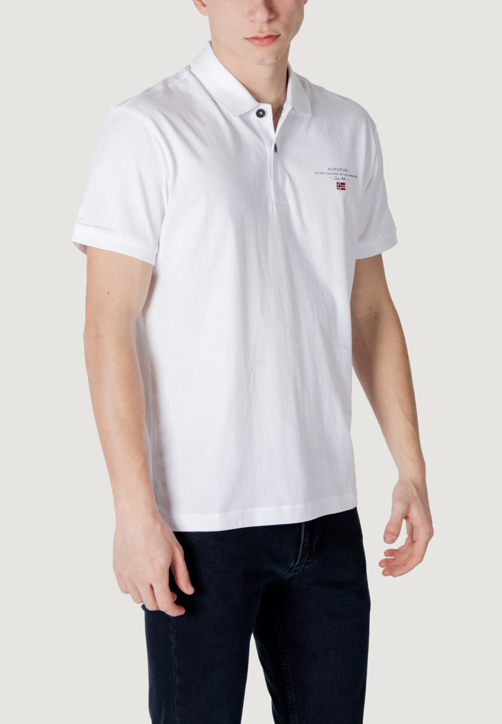 Polo manica corta Napapijri elbas jersey Bianco - Foto 3