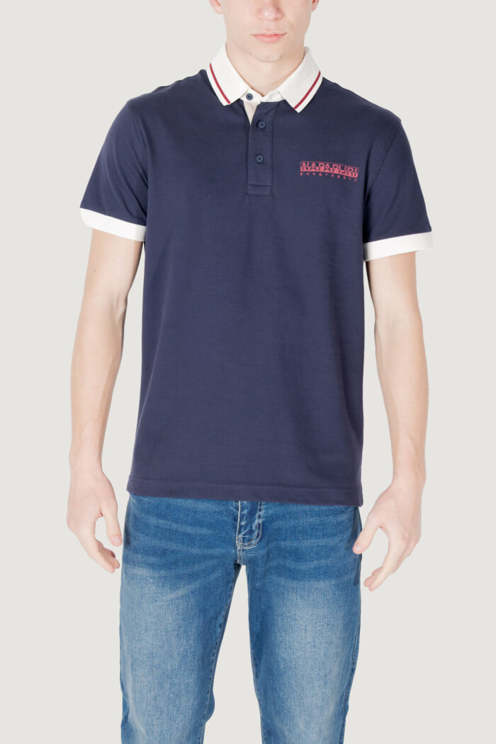 Polo manica corta Napapijri e- zeri Blu marine