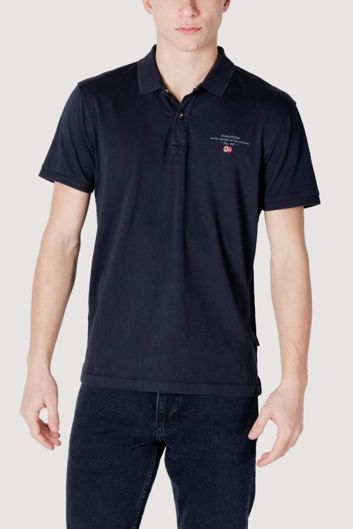 Polo manica corta Napapijri elbas jersey Blu marine