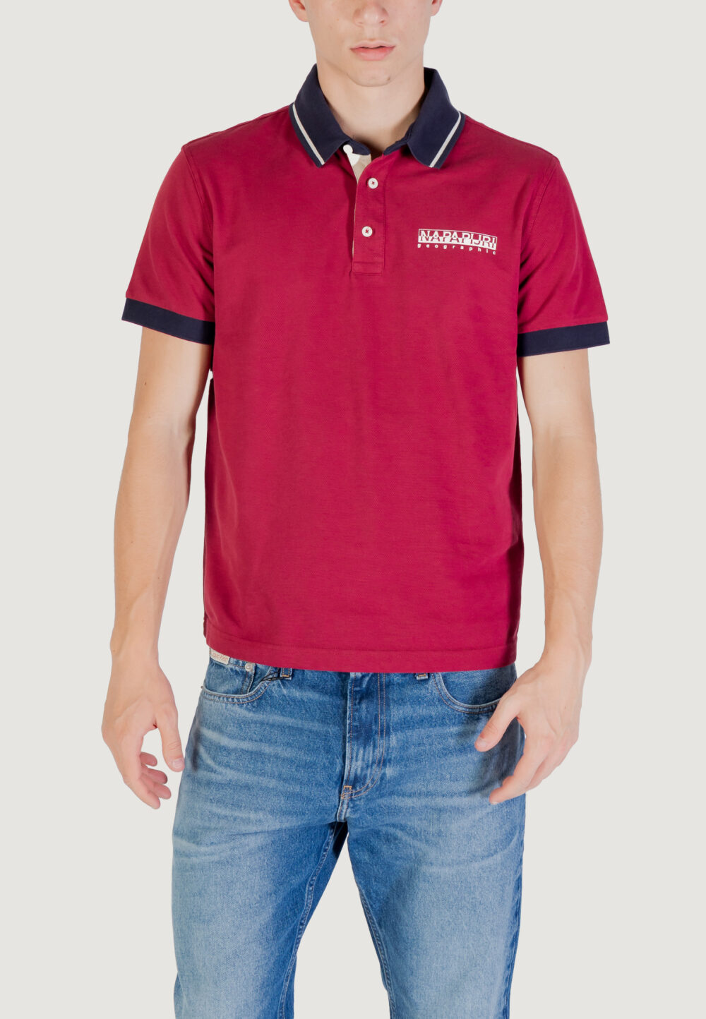 Polo manica corta Napapijri e- zeri Bordeaux - Foto 1