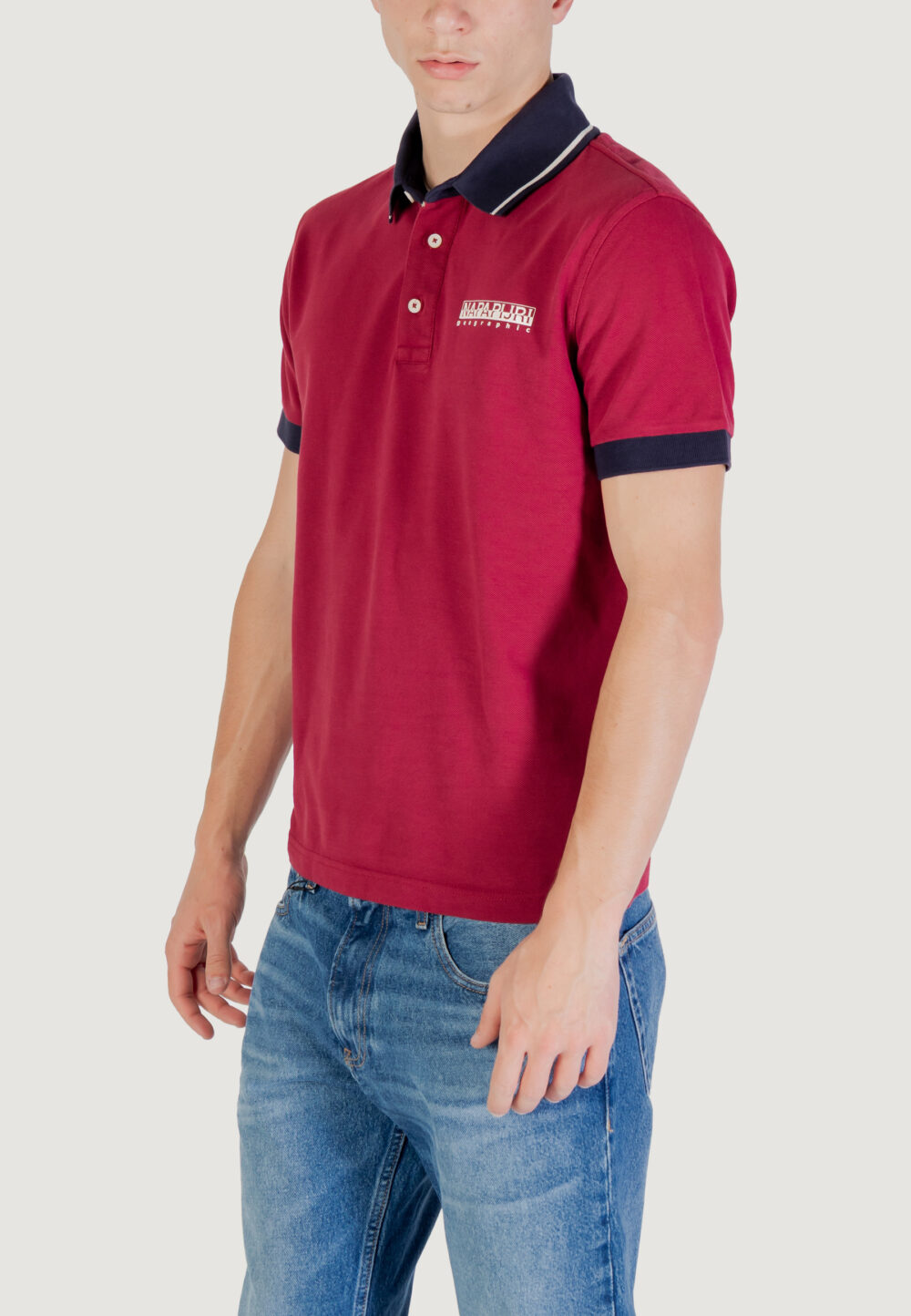 Polo manica corta Napapijri e- zeri Bordeaux - Foto 2