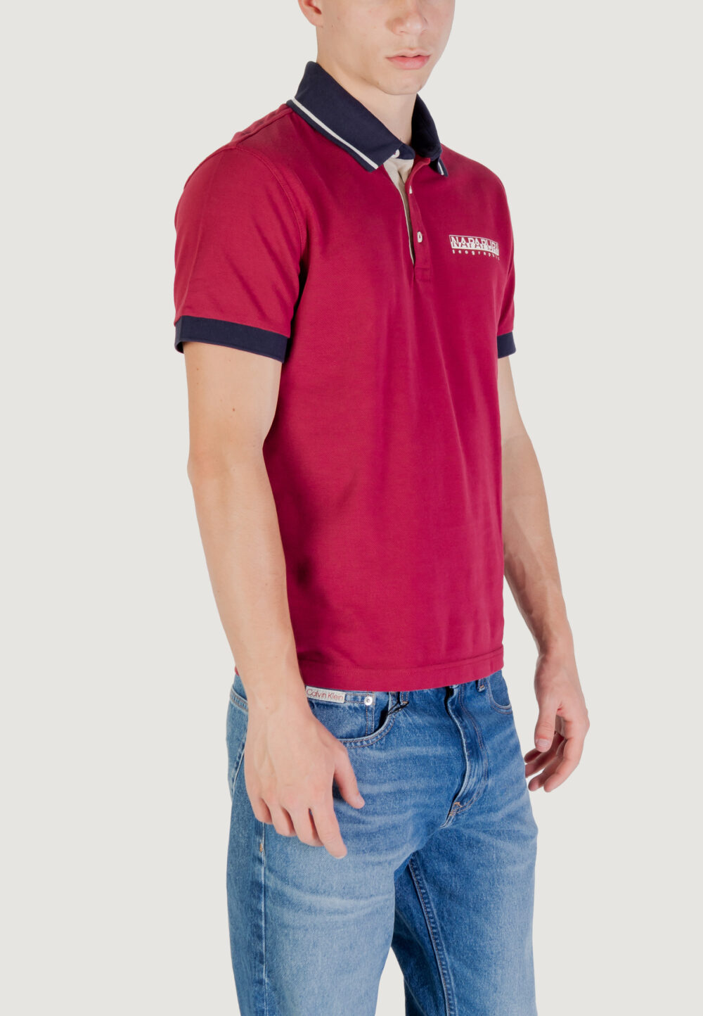 Polo manica corta Napapijri e- zeri Bordeaux - Foto 3