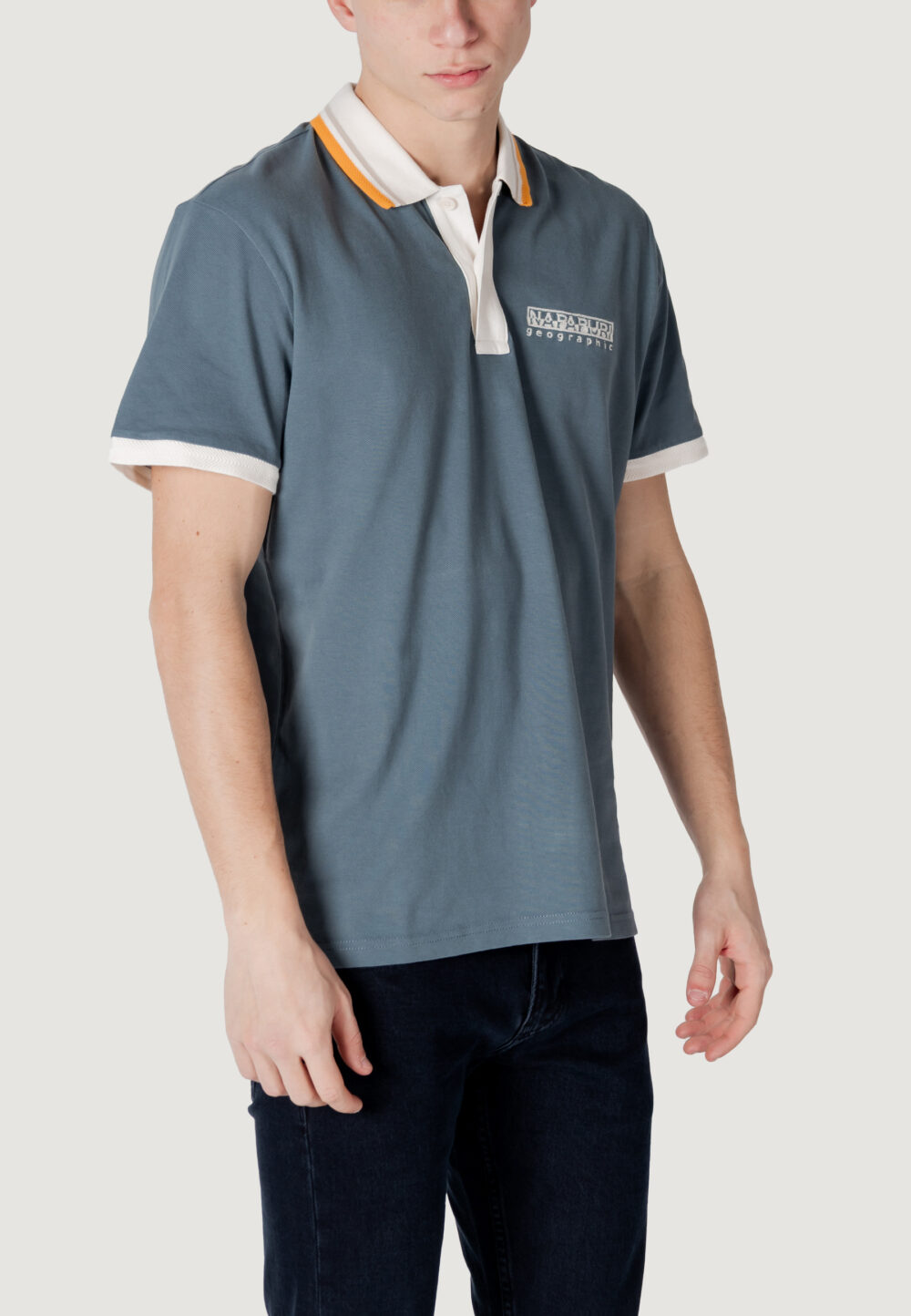 Polo manica corta Napapijri e-murlo ss Grigio Chiaro - Foto 3