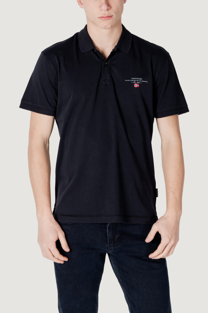 Polo manica corta Napapijri elbas jersey Nero