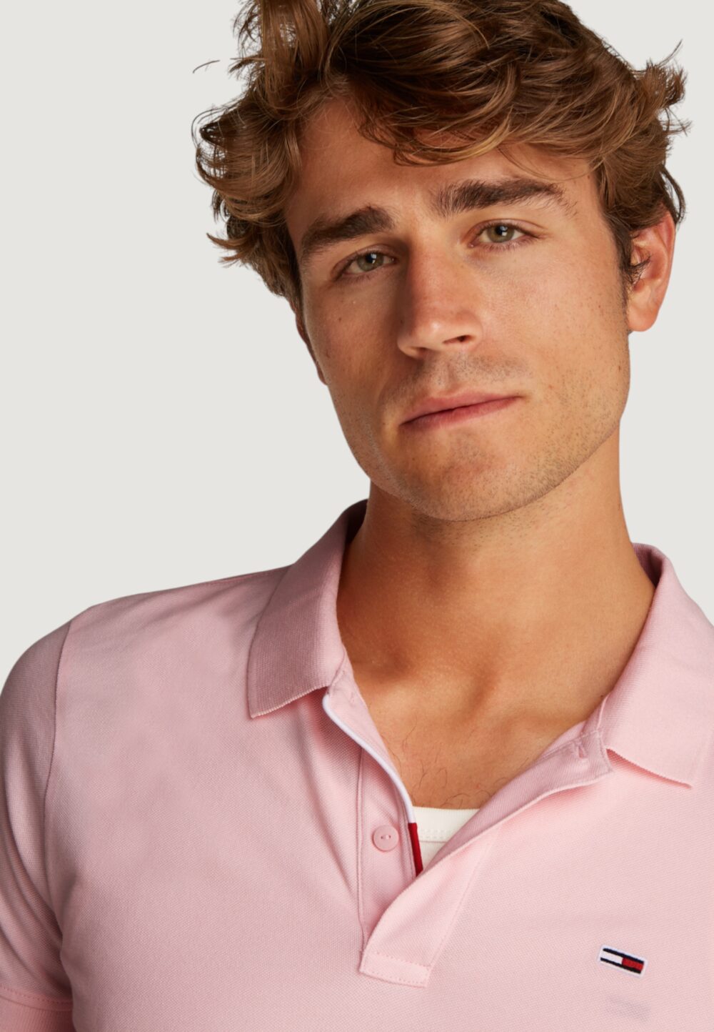 Polo manica corta Tommy Hilfiger Jeans tjm placket Rosa - Foto 6
